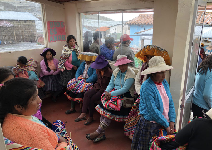 Plenty of patients are waiting to be treated in the medical center in Peru